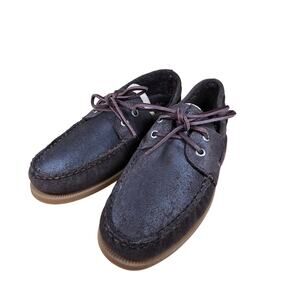 Sperry Men's Authentic Original 2-Eye Seacycled Boat Shoe in Cozy Java Worn 2x